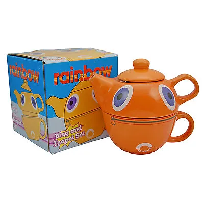 Buy Rainbow Zippy Teapot Cup Mug Set Cool Retro Gift Idea For Him Her Kitsch Tea Pot • 12.95£
