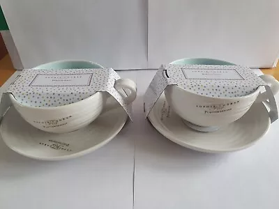 Buy SOPHIE CONRAN COLOUR POP Portmeirion TWO Teacups & Saucers Celadon UNUSED NEW! • 16.99£