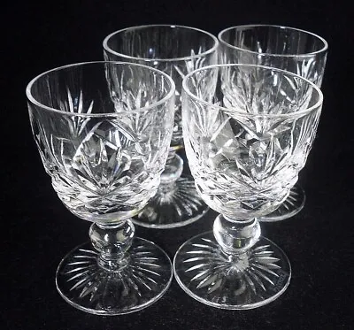 Buy Set Of 4 Vintage Stuart Crystal LUDLOW Little Tot Shot Glasses 2.75  H (signed) • 9.99£