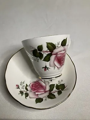 Buy Vintage Allyn Nelson Collection Bone China Tea Cup And Saucer Pink Roses England • 15.17£