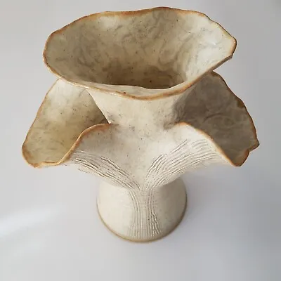 Buy Ardington Pottery Studio Art Abstract Mushroom 23cm Dried Flower Vase Repaired • 37.25£