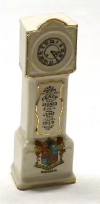 Buy Crested China WW1 War Peace Clock Ramsgate + Bazaar Zeppelin Inscription • 23£