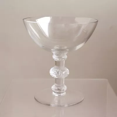 Buy Lalique Champagne Coupe Saint Hubert Glass Sherbet Dish Bowl French Oak Leaf Vtg • 71.04£
