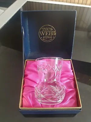 Buy Thos Webb Lead Crystal Small Vase Boxed Thomas • 4.99£