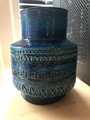 Buy Bitossi Raymor Aldo Londi Art Pottery Blue Vase • 30£