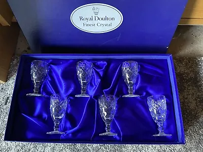 Buy Brand New And Boxed Set Of 6 Royal Doulton Crystal Glasses • 20£