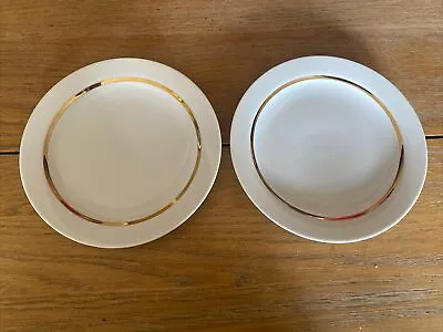 Buy 2 X Thomas Germany Side Plates 16.5cm White With Gold Inner Band - Rosenthal • 6.95£