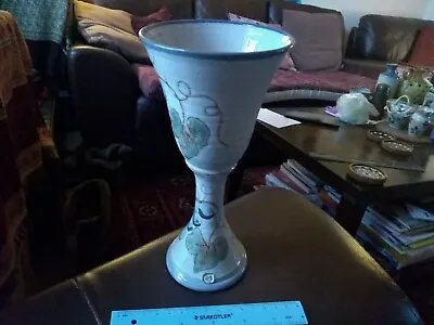 Buy Mike Foster Gypsy Pottery, Cornwall. Stoneware Wine Goblet. 8.25  Tall, 4 Rim Di • 13£