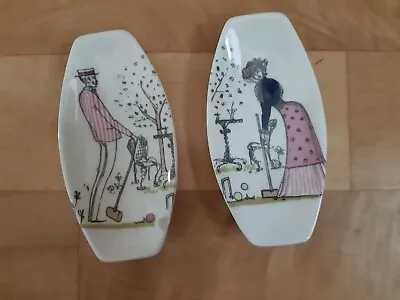 Buy 2 X Vintage 1950's Foley Bone China Maureen Tanner Dishes Fun And Games Croquet • 6.50£