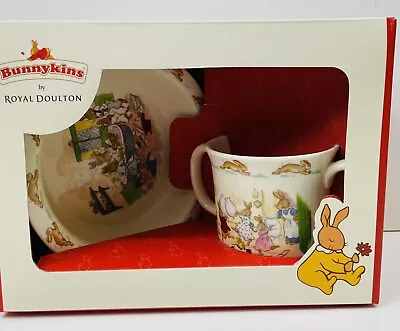Buy Royal Doulton Bunnykins English Fine Bone China Bowl & 2-Handled Cup Spring Gift • 19.20£