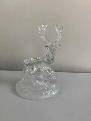 Buy Stag Deer Ornament Figure Cristal D' Arques Lead Crystal Ornament Vintage Glass  • 7.95£