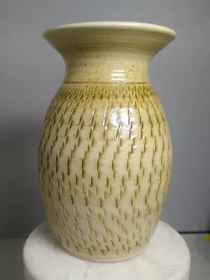 Buy Bonchurch Isle Of Wight Pottery Studio Vase ,Impressed Geometric Design 12cm  • 16£