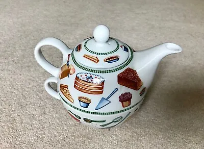 Buy Royal Worcester 'Baking Day' China Tea For One Teapot And Cup Set Cake Theme • 24.99£