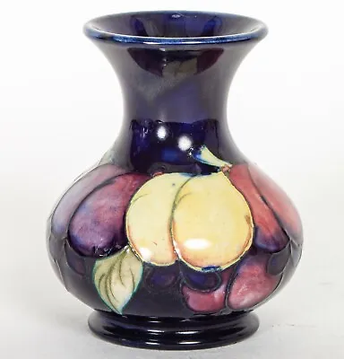Buy 1930's William Moorcroft 'Wisteria' On Blue Small Vase  - UK Made!  • 395£
