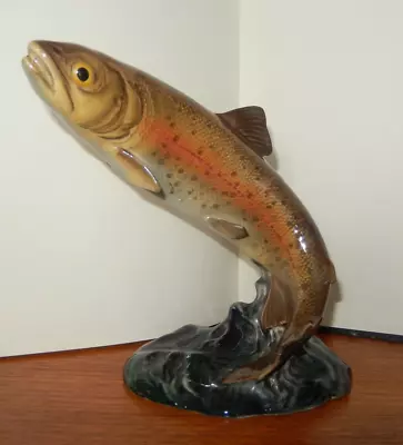 Buy Vintage Beswick Leaping Trout Porcelain Figurine No 1032 Made In England A/F • 29£