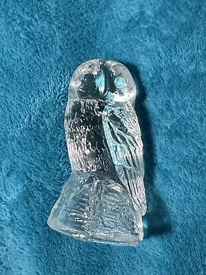 Buy VTG Crystal Glass OWL ON LOG Figurine Paperweight Sculpture Bird Realistic 4  • 10£
