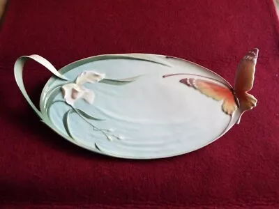 Buy A Stunning Large Franz Porcelain Oval Butterfly Platter. XP 1694 • 70£