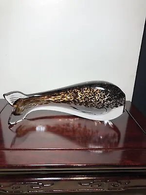 Buy WEDGEWOOD ART GLASS Whale PAPERWEIGHT 8 Inches 1.6 Lbs Flea-sized Chip • 24.98£
