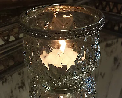 Buy Chic Antique Style Glass & Metal Vintage Tea Light Candle Holder French Country • 4.99£