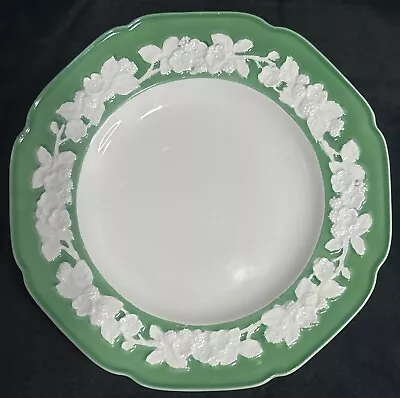 Buy 8 Vtg 1930s Crown Ducal Dinner Plates Mint Green Embossed Floral Pattern Nice • 115.76£