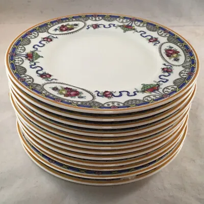 Buy Set Of 12 Cauldon China Art Deco Rose Pat. Bread & Butter Plates 6 Inch Diam. • 73.79£