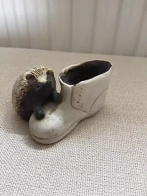 Buy Studio Pottery Hedgehog On A Boot Figure Signed Unknown Maker • 5.99£