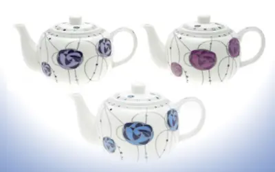 Buy NEW Rennie Mackintosh Fine China Teapot Blue Or Pink - The Leonardo Collection • 15£