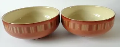 Buy Denby Fire Chilli Cereal Bowls Striped X 2   - NEW  UNUSED • 37£