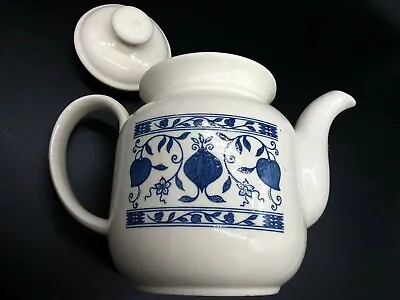 Buy Vintage Staffordshire Large Teapot Blue Onion Pattern Tableware England • 12.50£