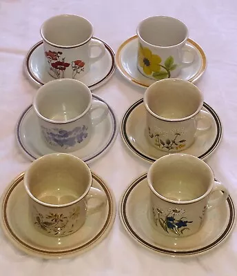Buy SALE 6x Royal Doulton Lambethware Cups Saucers Lot Summer Days Hill Top Individ. • 18.06£
