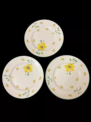 Buy 3 X Royal Victoria Fine Bone China Yellow Rose Floral Salad Dessert Plates • 29.99£
