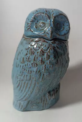 Buy Vintage TYN LLAN Studio Pottery Wales Blue Owl Lidded Pot / Jar / Caddy • 19.99£