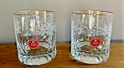 Buy Two Etched Royal Albert Gold Band Liquor Glasses 24% Lead Crystal W Germany 3.75 • 26.07£