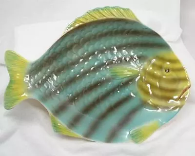 Buy Antique Shorter & Son LTD Stoke-on-Trent, England 14 ½” Majolica Fish Platter • 52.24£
