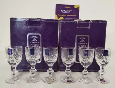 Buy Edinburgh Crystal Classical Collection Iona Liqueur Glasses X6 (206001) Boxed • 45£