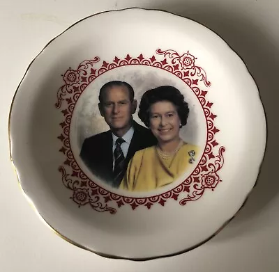 Buy 1987 Ruby Wedding Of Queen Elizabeth 11 Royal Grafton Fine Bone China Plate • 9.99£