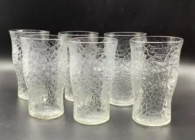 Buy Smith Glass Crackle BY CRACKY CLEAR Cordial Glass/Juice Tumblers, 3 5/8”, Set 6 • 30.36£