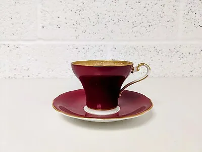 Buy Aynsley Tea Cup & Saucer Bone China Red & Gold  • 9.99£