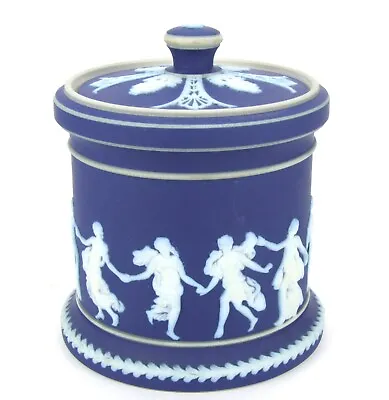 Buy Adams Jasperware Biscuit Jar Humidor Dancing Nymphs Deep Blue • 46.29£