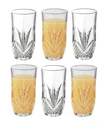 Buy 6 Highball Tumblers Long Drink Glasses Juice Water Glass Crystal 280ml • 11.99£