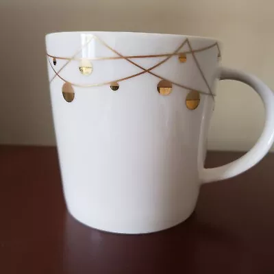 Buy Starbucks Godiva Holiday 2012 Coffee Mug Ivory Gold Ball Garland Ornaments  • 15.34£