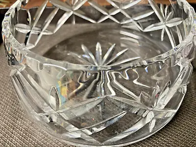 Buy Clear Cut Glass Crystal Trifle Bowl Fruit Dessert Dish - Makers Mark On Base • 25£