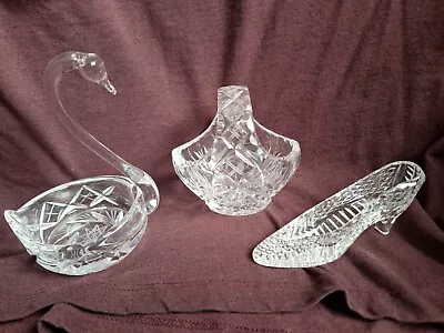 Buy Selection Of High Quality Glass Crystal Swan Basket Shoe Ornaments • 24£
