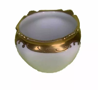 Buy Vintage Limoges Hand Painted Rounded Square Bowl Ivory And Gold • 14.30£