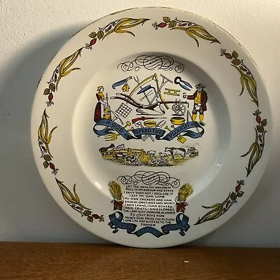 Buy A Vintage Burleigh /FR Gray & Sons God Speed The Plough Plate • 6.99£