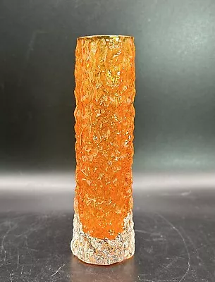 Buy Whitefriars Glass Tangerine Finger Bark Vase • 49.99£