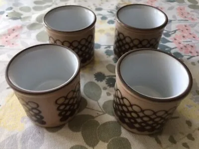 Buy 4 Hornsey Pottery Coral Egg Cups - Very Good Condition • 20£