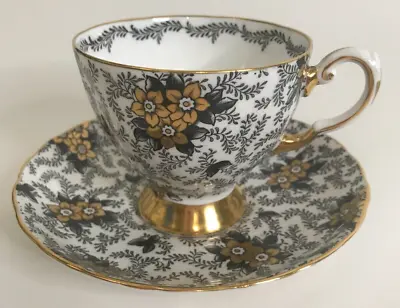 Buy Tuscan Fine English Bone China Tea Cup And Saucer Flowers & Gold Trim • 38.42£
