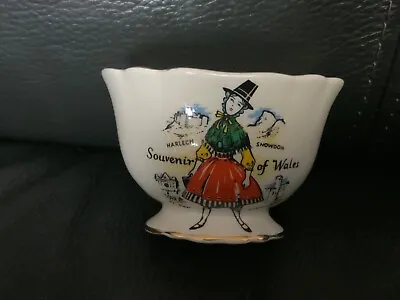 Buy Old Foley Souvenir Sugar Bowl - Greetings From Wales - Traditional Welsh Ladies • 8.99£