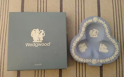 Buy Boxed Wedgewood Jasperware Blue China Clover Leaf Pin Trinket Tray Dish • 8.99£
